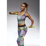 Bas Bleu Crop top TROPICAL-TOP 30 sporty with colorful stripes