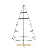  Božićno drvo u obliku čunja s stalakom Crna 126 cm Čelik | shoptok.hr