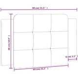  Jastuk za uzglavlje crno-bijeli 80 cm od umjetne kože | shoptok.hr