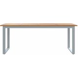  Stol za vrt Siva 200 x 90 x 75 cm Čvrsto drvo akacije | shoptok.hr