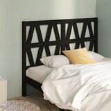 Maison Chic posteljno vzglavje - vzglavna omarica - nočna omarica črno 146x4x100 cm trdna borovina, (21705586) | Shoptok.si