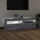 TV ormarić s LED svjetlima siva boja betona 120x35x40 cm | shoptok.hr