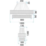 Toolight Viseća LED lampa APP1546-CP2 u kromu | shoptok.hr