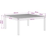  Stolić za kavu Bijela 100 x 100,5 x 45 cm Čvrsto drvo akacije | shoptok.hr