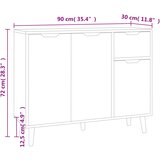  Komoda visoki sjaj bijela 90 x 30 x 72 cm od konstruiranog drva | shoptok.hr