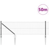 Euro Ograda s 13 Oštrim Sidrom 0.6x50 m Galvanizirani Čelik Siva | shoptok.hr