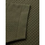 Ombre Men's knitted unbuttoned polo shirt - olive | Shoptok.si