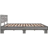  Okvir za krevet boja hrasta 200x200cm konstruirano drvo i metal Siva 200 x 200 cm | shoptok.hr