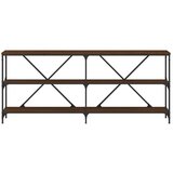  Konzoni stol boja smeđeg hrasta 180x30x75 cm od drva i željeza | Eponuda.com