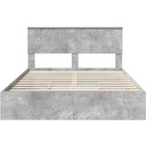  Postelja s shranjevanjem z vzglavjem Betonsko siva 150 x 200 cm, (5000105791) | Shoptok.si