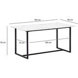 MID.YOU Jedilna Miza Marble, Videz Marmorja, 180x90cm | Shoptok.si