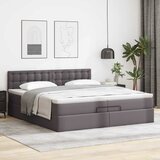  Otomanski okvir kreveta s madracem sivi 200x200cm umjetna koža | shoptok.hr