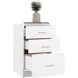 vidaXL Nočna omarica bela 40x40x63 cm konstruiran les | Shoptok.si