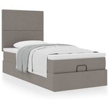 vidaXL Otomanski posteljni okvir z vzmetnico taupe 100x200 cm blago Cene
