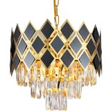  Brilagi - Luster na lancu CRISTAL 5xE14/40W/230V prečnik 38 cm zlatna/crna | Eponuda.com