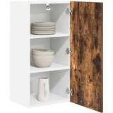 vidaXL Viseča omarica Riga Dimljen hrast in bela 40 x 31 x 80 cm | Shoptok.si