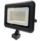  LED spoljašnji reflektor sa senzorom LED/50W/230V 4000K IP44 crna | Eponuda.com