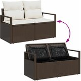  Sjedeća garnitura za vrt s pohranom 5 pcs Smeđa Poli ratan | shoptok.hr