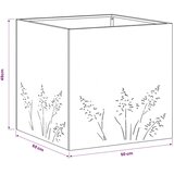  Vrtna saksija Bijela 50 x 50 x 49 cm Čelična vrata - Bijela 50 x 50 x 49 cm 1 | shoptok.hr