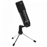 Lorgar Soner 313, Gaming Microphone, USB condenser microphone with Volume Knob & Echo Knob, Frequency Response: 80 Hz—17 kHz, including 1x Microphone, 1 x 2.5M USB Cable, 1 x Tripod Stand, dimensions: Ø47.4*158.2*48.1mm, weight: 243.0g, Black | ePonuda.com