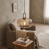 Luster na sajli AMAYA 1xE27/15W/230V zlatna/zadimljena bež | Eponuda.com