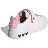 Adidas Športni čevelj 'Disney Minnie Mouse Grand Court' bež / jajčevec / roza / bela | Shoptok.si