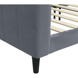 vidaXL Raztegljiva postelja temno siva 100x200 cm žamet | Shoptok.si