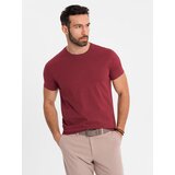 Ombre Classic BASIC men's cotton T-shirt - maroon | Shoptok.si