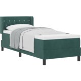  Box Spring Postelja z Blazino Temno Zeleno 80x200 cm Žamet, (22050425) | Shoptok.si