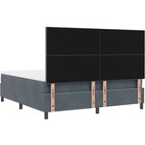  Postelja z vzmetnico Temno siva Super King Žamet, (22051769) | Shoptok.si