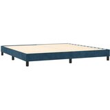  box spring s madracem LED tamnoplavi 200x200 cm baršun | shoptok.hr