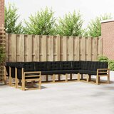  Set vanjskih sofa s jastukom 10 pcs Bijela i crna | shoptok.hr