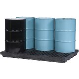 Justrite PE prestrezna kadica iz PE regenerata, ploska kadica, za sode 2 x 200 l, prestrezna prostornina 90 l | Shoptok.si