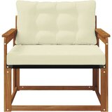  Set vanjskih sofa Čvrsto drvo akacije i Textilene Prirodna | shoptok.hr