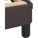  Postelja z vzmetnico temno rjava 140x200 cm blago | Shoptok.si