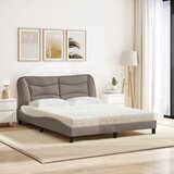 Krevet s madracem Hvar smeđesivi 160x200 cm tkanina | Eponuda.com
