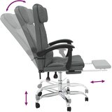  Masažni uredski naslonjač od tkanine tamnosivi | shoptok.hr