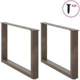  Noge za klub stolić U-oblik 2 kom Prirodni čelik 70 x (42-43) cm Čelik | shoptok.hr