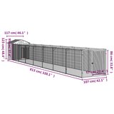  Kućica za pse s krovom antracit 117x813x123 cm pocinčani čelik | shoptok.hr