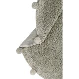 Lorena Canals Okrogla bombažna preproga Bubbly - Olive, natural | Shoptok.si