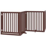 vidaXL Vrata za pse s vratašcima 8 panela sklopiva 640 cm drvo topole | shoptok.hr