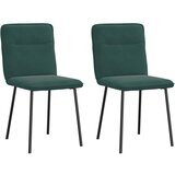 Maison Chic Jedilni stoli - Vzorci stoli 2 kosa temno zelen žamet A59, (22031696) | Shoptok.si