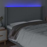  Uzglavlje svjetlosivo 203 x 16 x 118/128 cm od tkanine | shoptok.hr