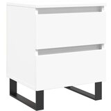 vidaXL Nočna omarica bela 40x35x50 cm inženirski les | Shoptok.si