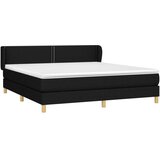  Box spring postelja z vzmetnico črna 160x200 cm blago, (20894286) | Shoptok.si