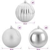  Set božićnih kuglica XXL 4 kom. Srebrna &amp;Oslash; 20 cm Plastika Slike