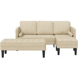 Set od 2 dijela kauča s jastučićima Krem tkanina | shoptok.hr
