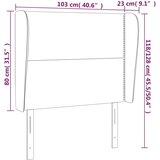  Vzglavje z ušesi roza 103x23x118/128 cm žamet, (20953682) | Shoptok.si