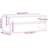 TV ormarić boja artisian hrast 120x40x40 cm konstruirano drvo | shoptok.hr