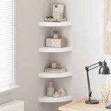  Plutajuće kutne police 4 kom bijele 25 x 25 x 3,8 cm MDF | shoptok.hr